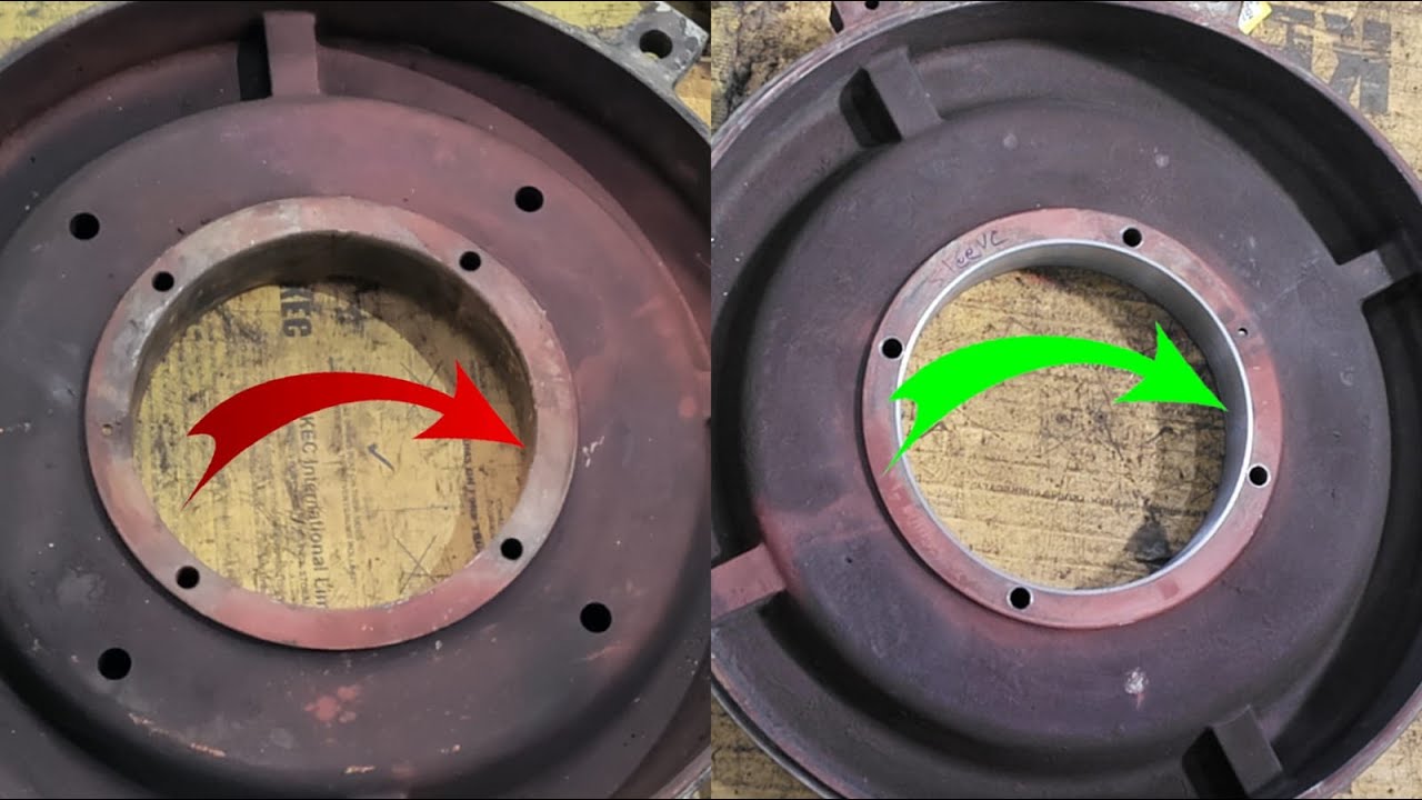 Motor End Shield Cover Bearing Step CI Sleeve Fixing.