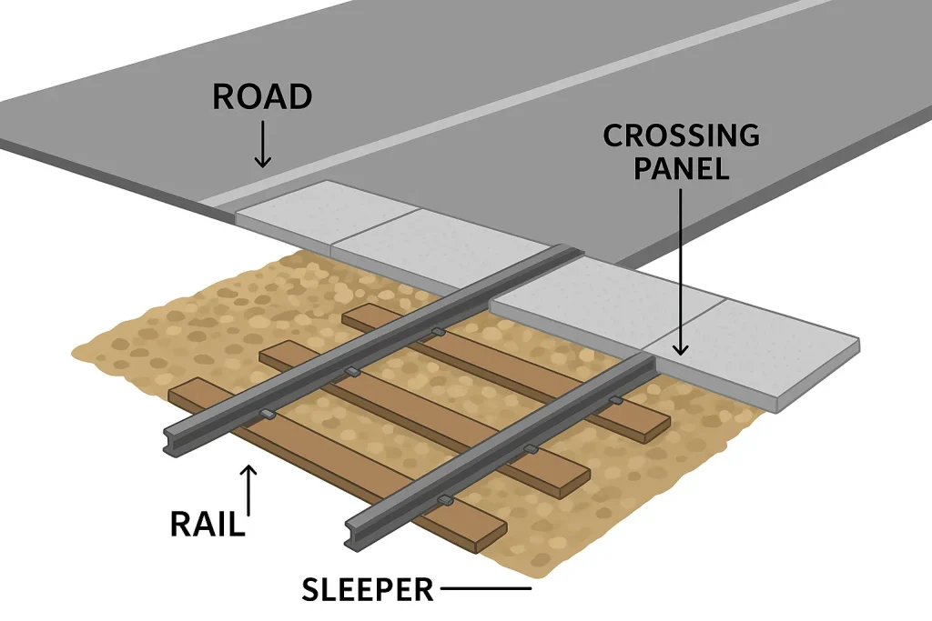 Railway Crossing Board Diagrammatic Sketch