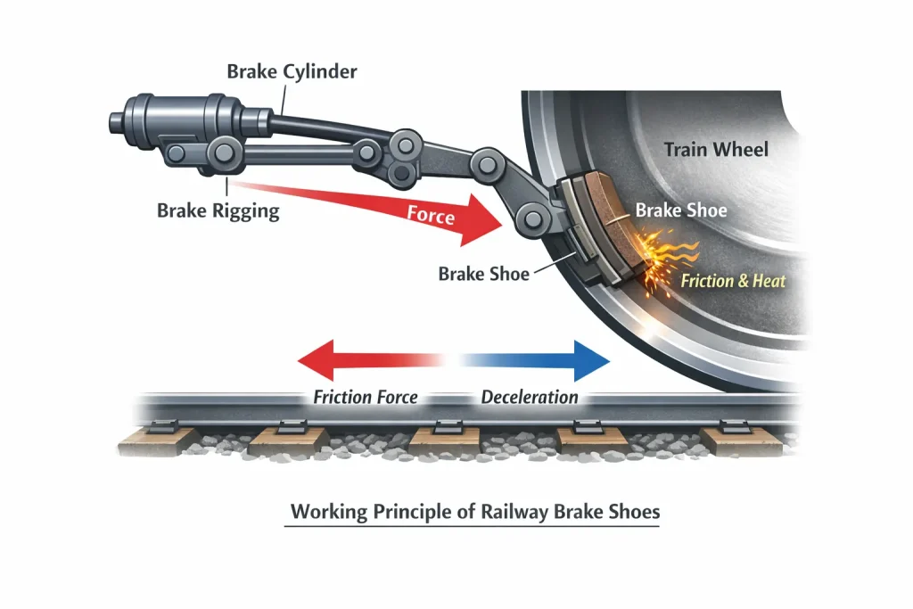 Brake Shoe Working Principle Diagram