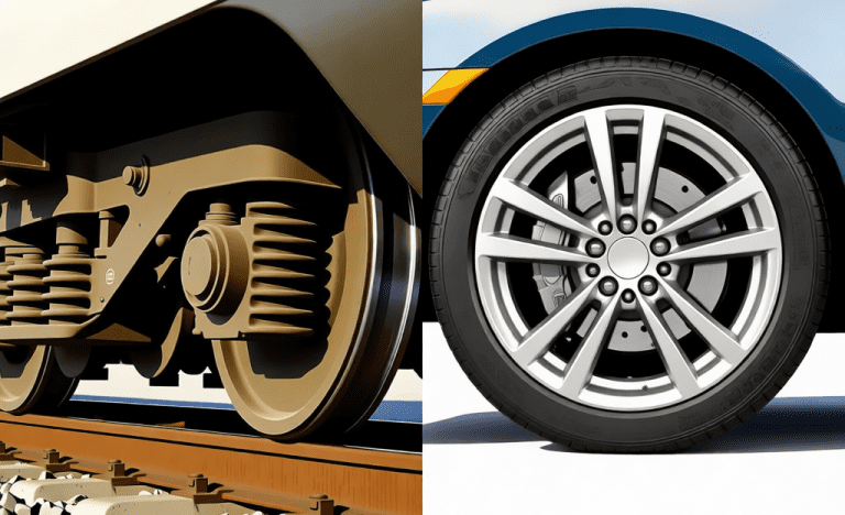 Railway Wheels vs. Car Wheels