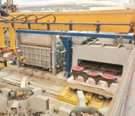 Heat treatment furnaces for railway wheels, including quenching and tempering processes