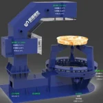 Hot 3D laser measurement machine measuring railway wheels dimensions in high-temperature state