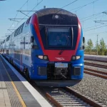 Train operating on the Novi Sad–Subotica section of the Hungary–Serbia Railway built to EU TSI standards