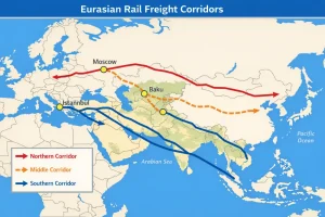 アジアとヨーロッパを結ぶユーラシア鉄道貨物回廊
