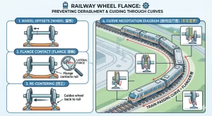 Comment le boudin des roues ferroviaires empêche le déraillement en guidant la roue vers le rail