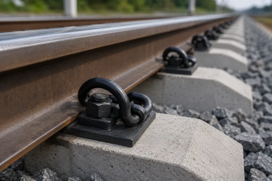 Elastic rail clip installed on a railway track fastening system for freight and passenger railway applications