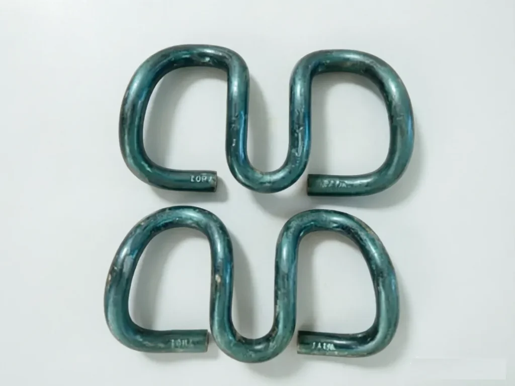 High-strength elastic rail clip used in railway fastening systems to secure rails and maintain stable track performance