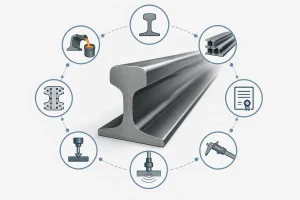 Railway rail specification showing section, steel grade, inspection and testing requirements
